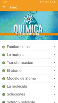 Aprender química - guía básica android App screenshot 7